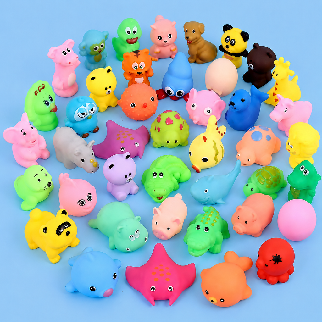 Bath Toys Animal Squeeze Set Kids Water Play