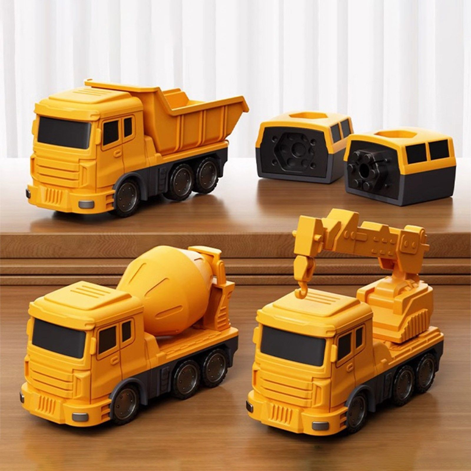 Magnetic Building Blocks Kids Transforming Vehicle Toy Set