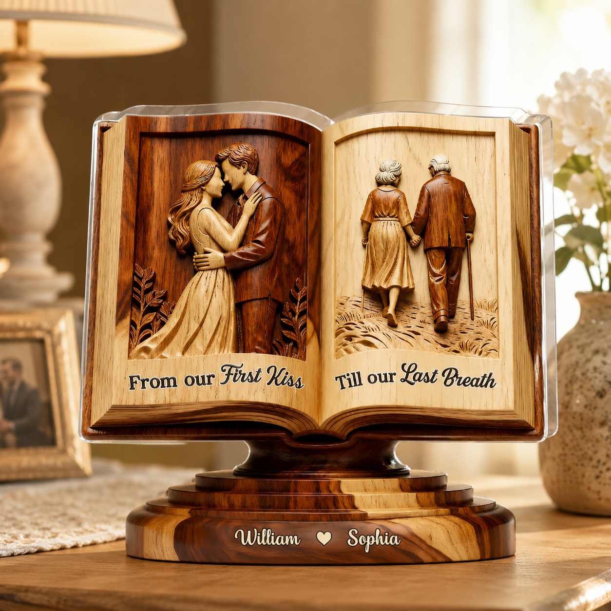 Personalized Plaque Acrylic Photo Faith Desk Decor