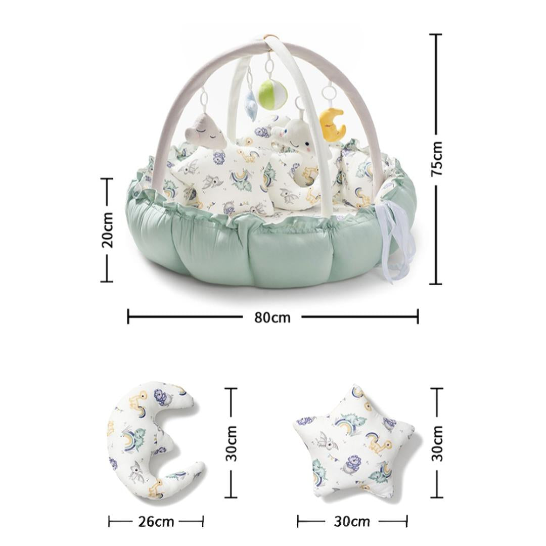 Baby Play Mat Activity Gym Padded Tummy Time Set
