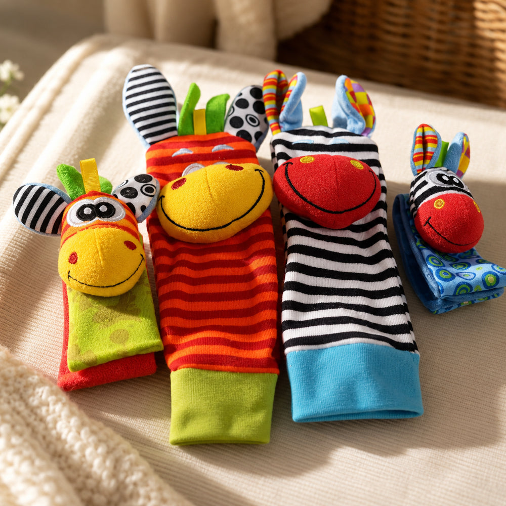 Baby Toys Sensory Rattle Socks Wrist Learning Set