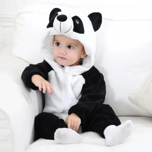 Baby Onesie Animal Hood Zip Up Outfit Everyday Wear