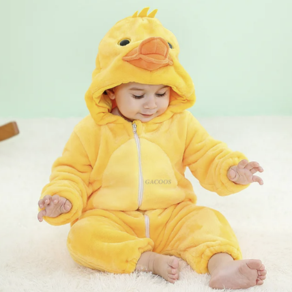 Baby Onesie Animal Hood Zip Up Outfit Everyday Wear