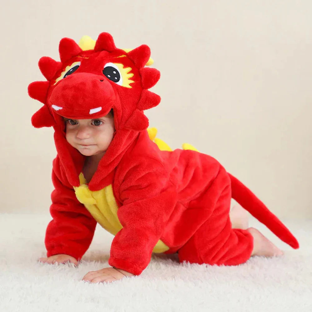 Baby Onesie Animal Hood Zip Up Outfit Everyday Wear