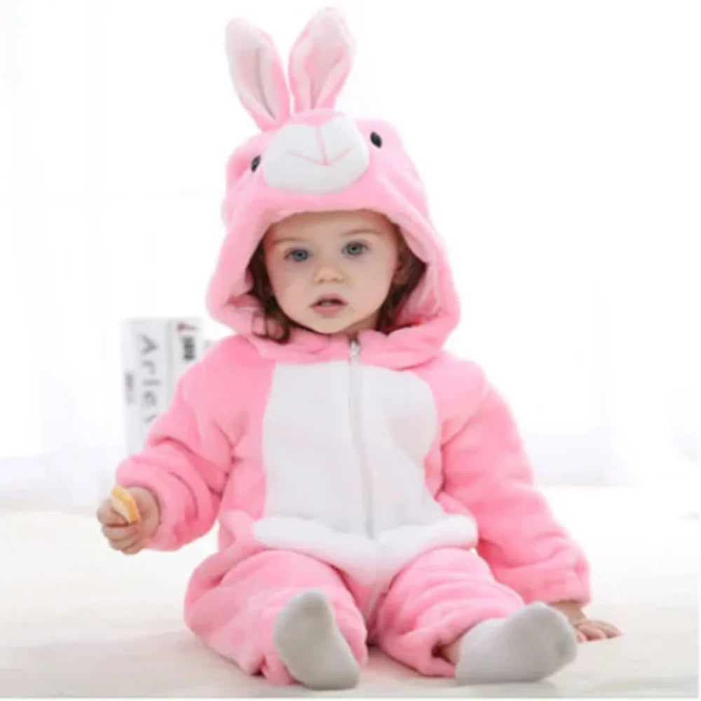 Baby Onesie Animal Hood Zip Up Outfit Everyday Wear