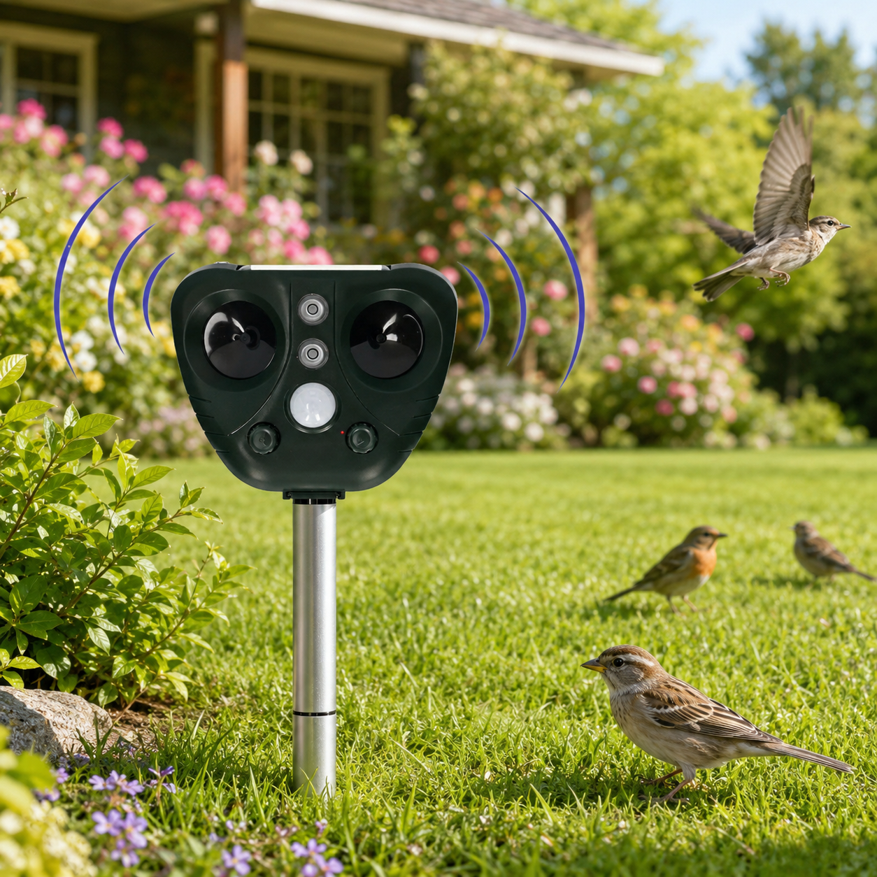 Bird Repellent Solar Ultrasonic Outdoor Garden Repeller