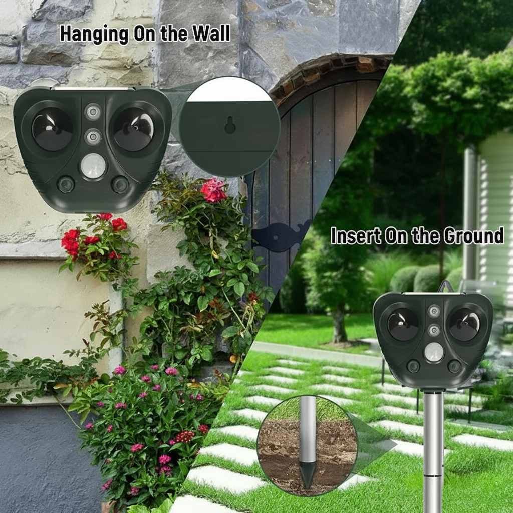 Bird Repellent Solar Ultrasonic Outdoor Garden Repeller