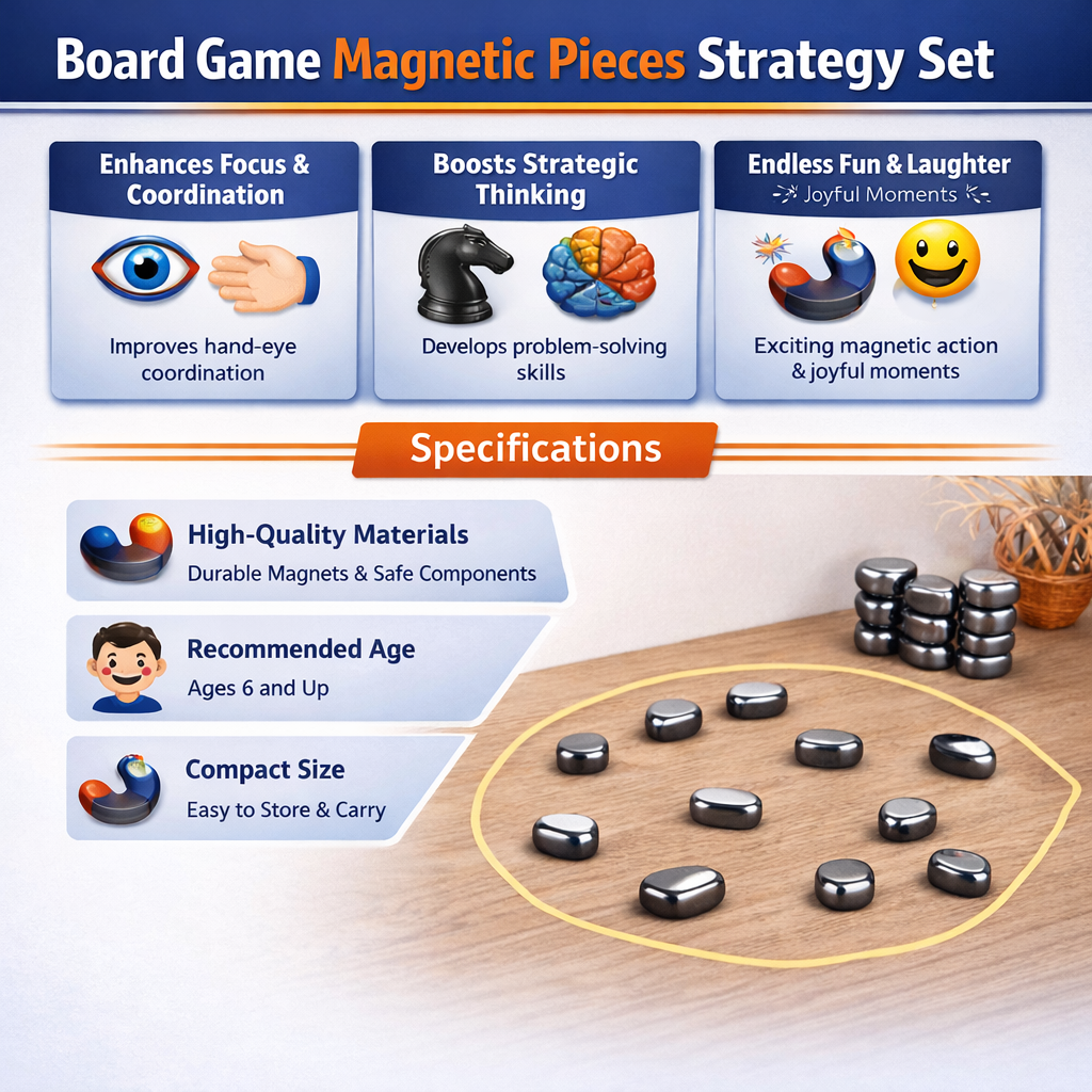 Board Game Magnetic Strategy Set Family Travel Game