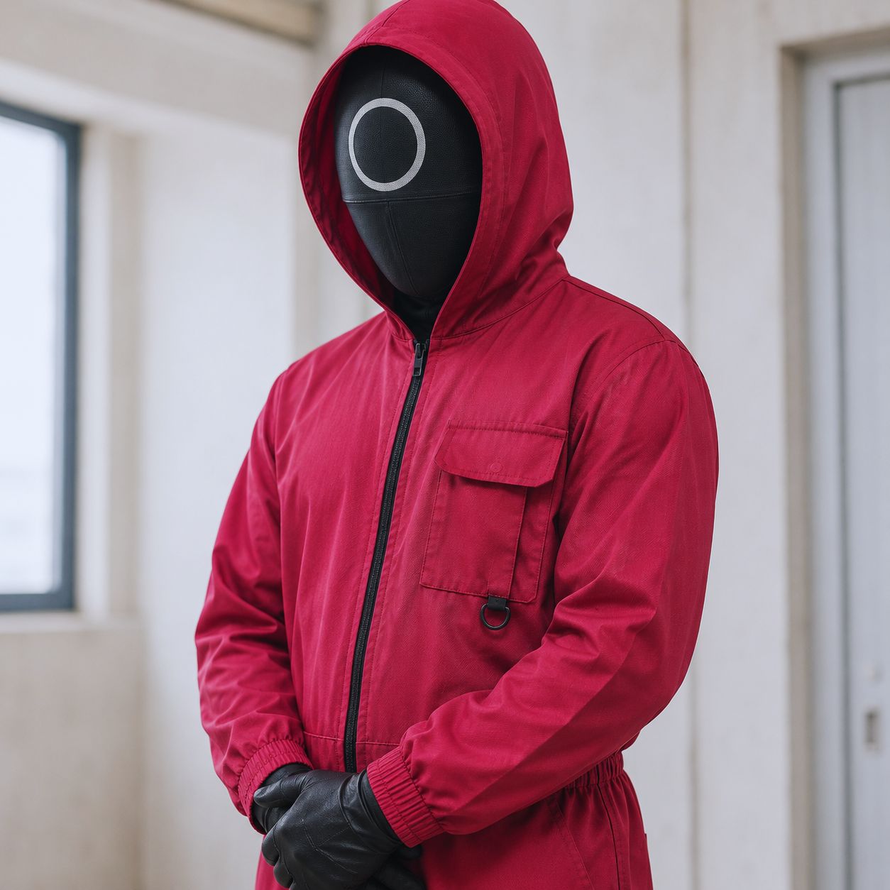 Costume Jumpsuit Hooded Guard Party Outfit