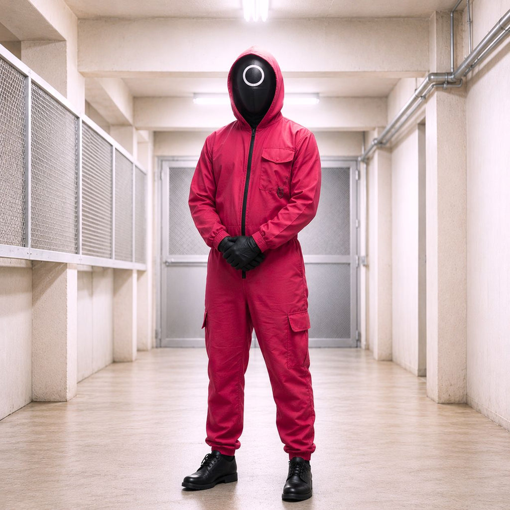 Costume Jumpsuit Hooded Guard Party Outfit