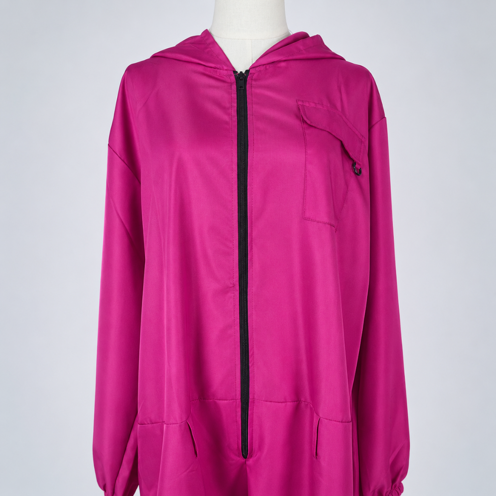 Costume Jumpsuit Hooded Zip Front Party Outfit
