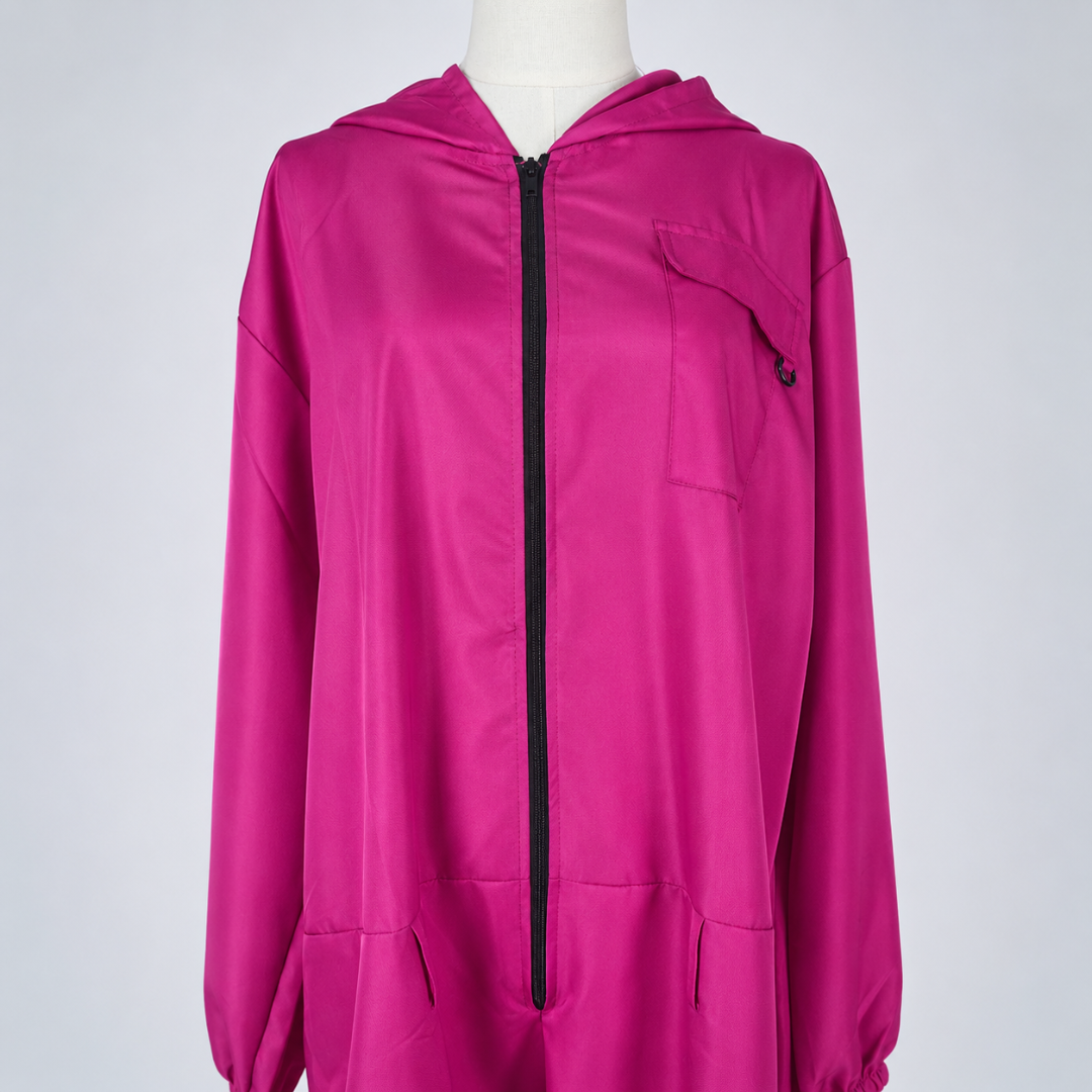 Costume Jumpsuit Hooded Zip Front Party Outfit