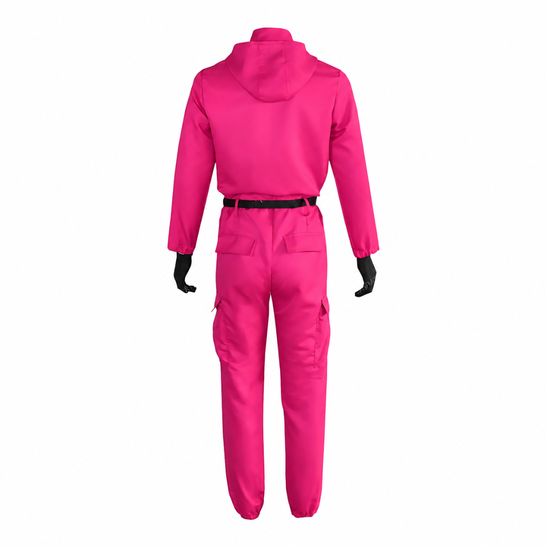 Costume Jumpsuit Hooded Zip Front Party Outfit