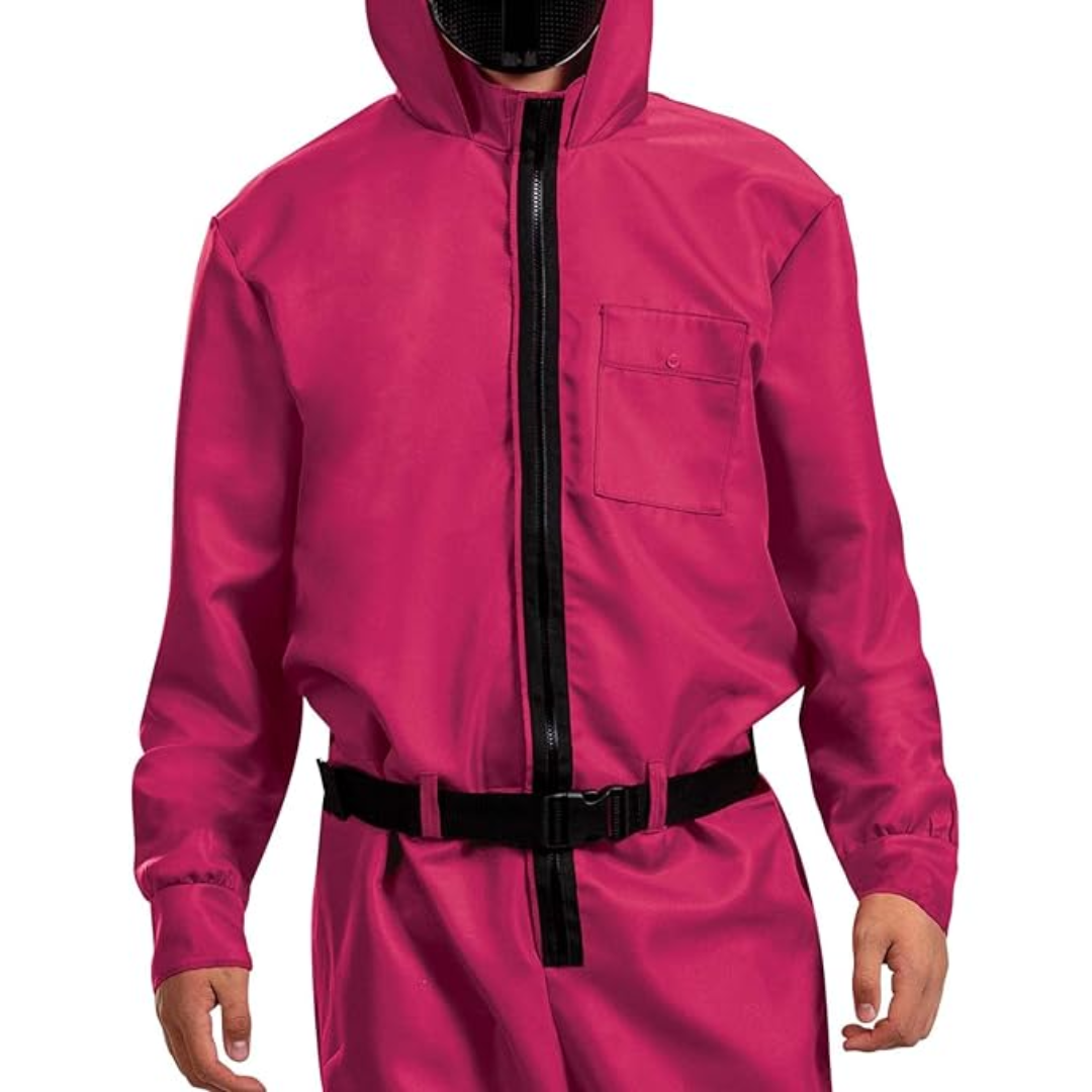 Costume Jumpsuit Hooded Zip Front Party Outfit