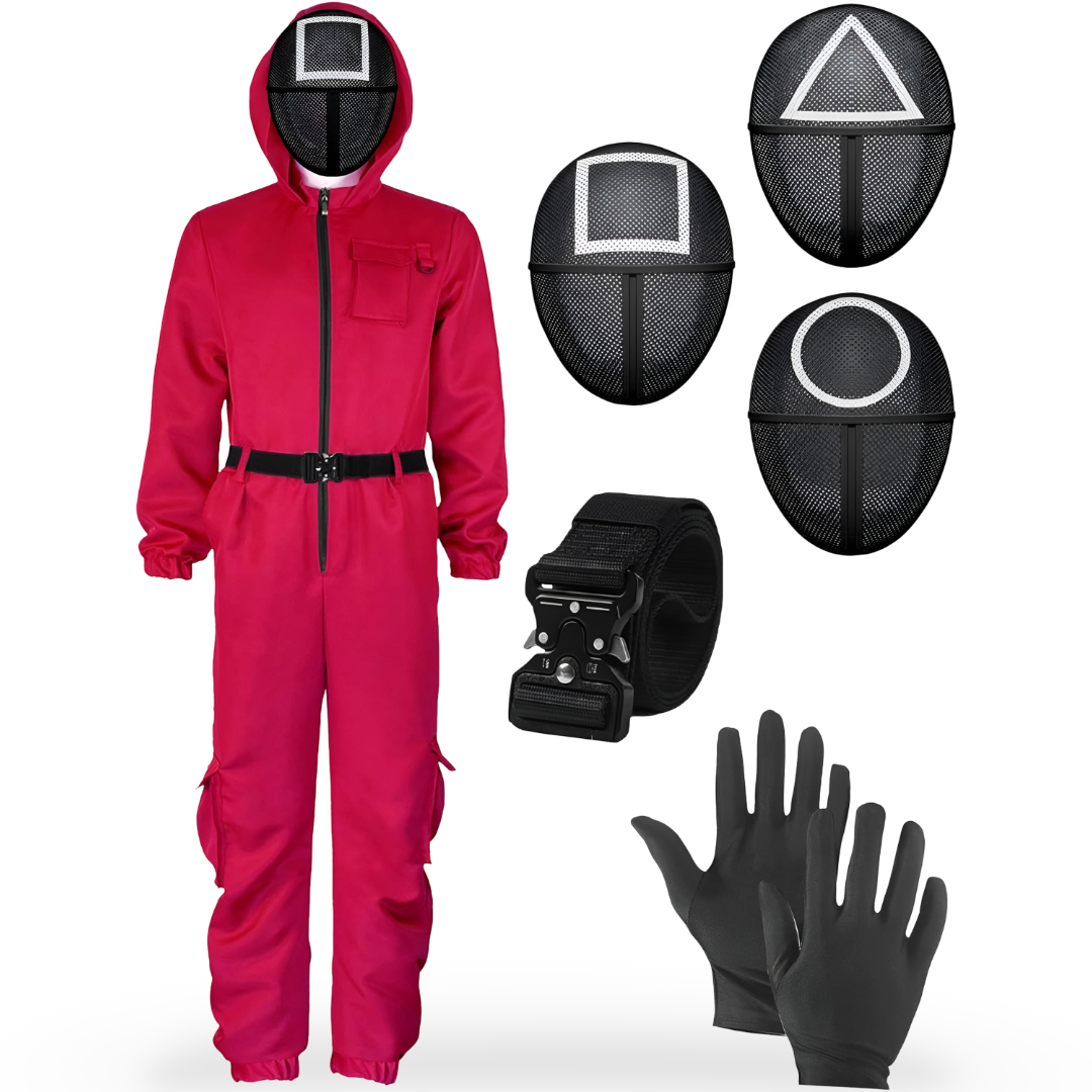 Kids Costume Role Play Jumpsuit Mask Set