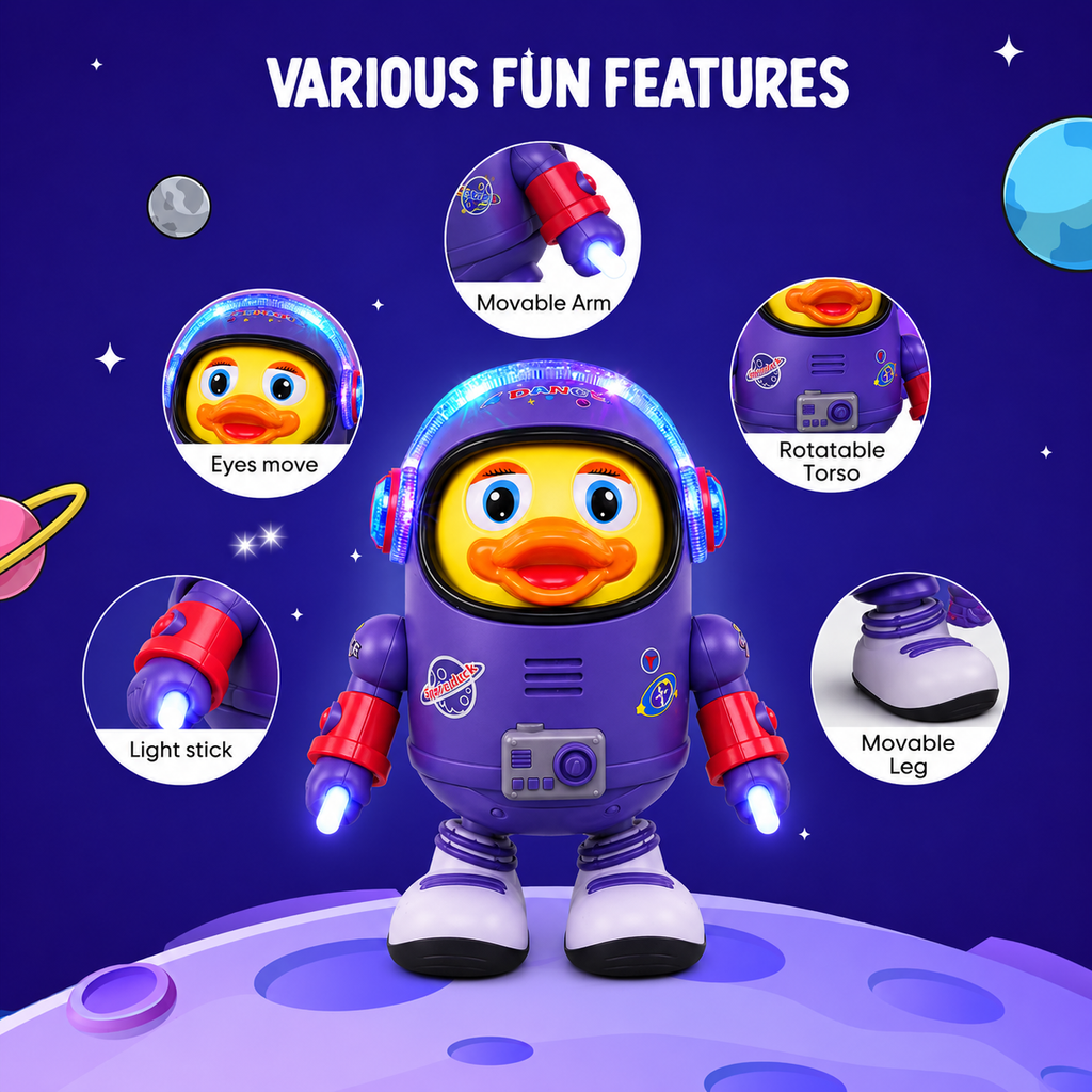 Robot Toy Dancing Astronaut Musical Light Up Kids Gift