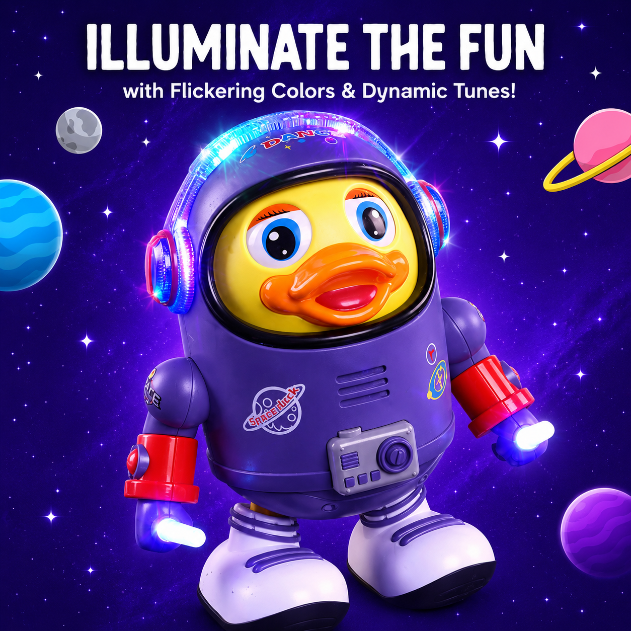 Robot Toy Dancing Astronaut Musical Light Up Kids Gift