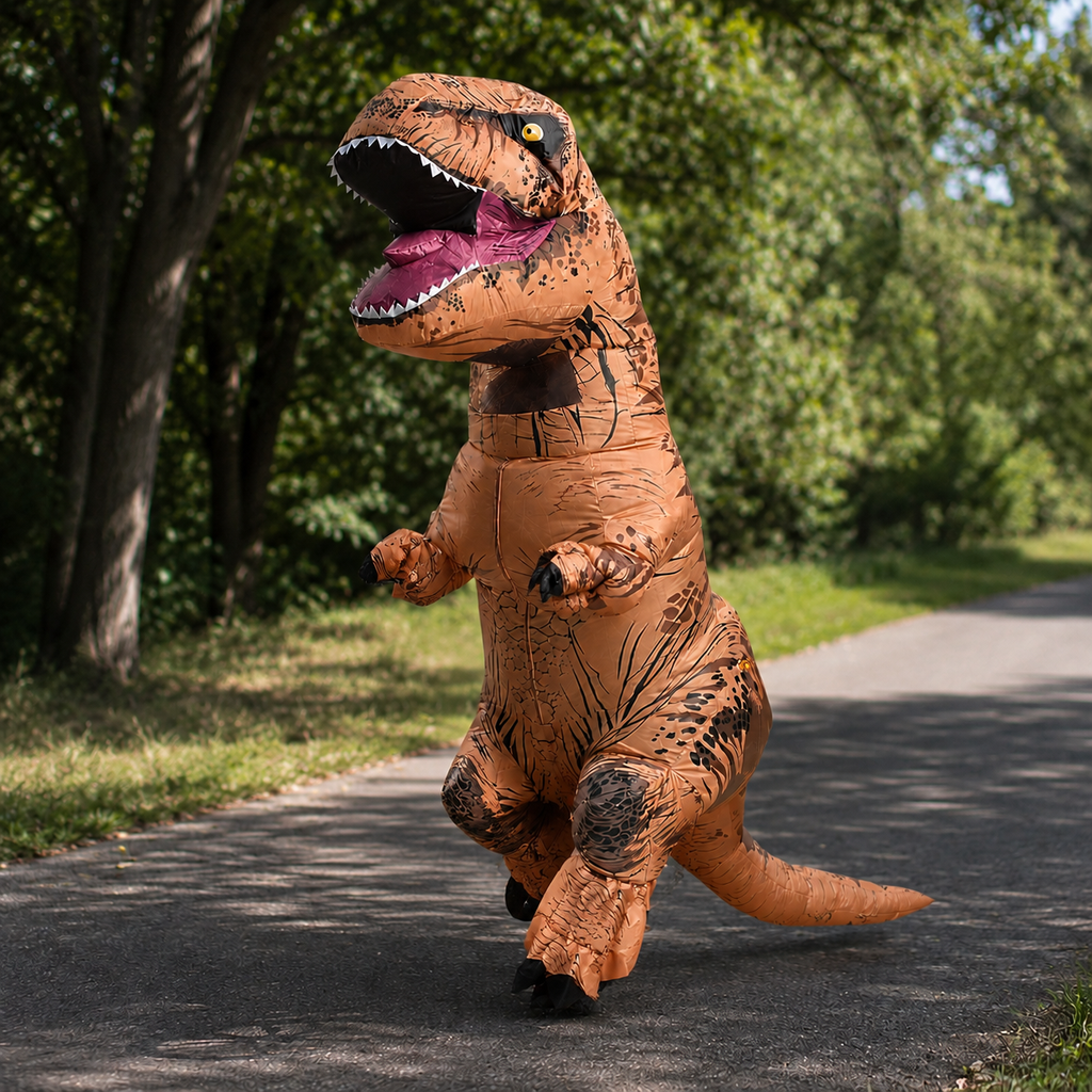 Adult Costume Inflatable Dinosaur Party Jumpsuit Fan