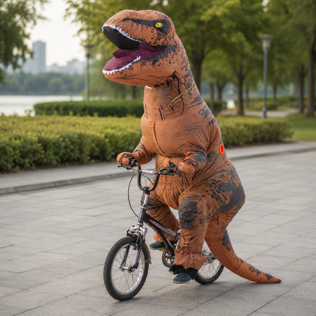 Adult Costume Inflatable Dinosaur Party Jumpsuit Fan