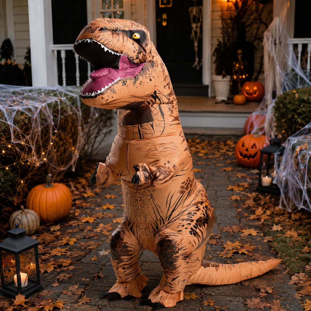 Adult Costume Inflatable Dinosaur Party Jumpsuit Fan