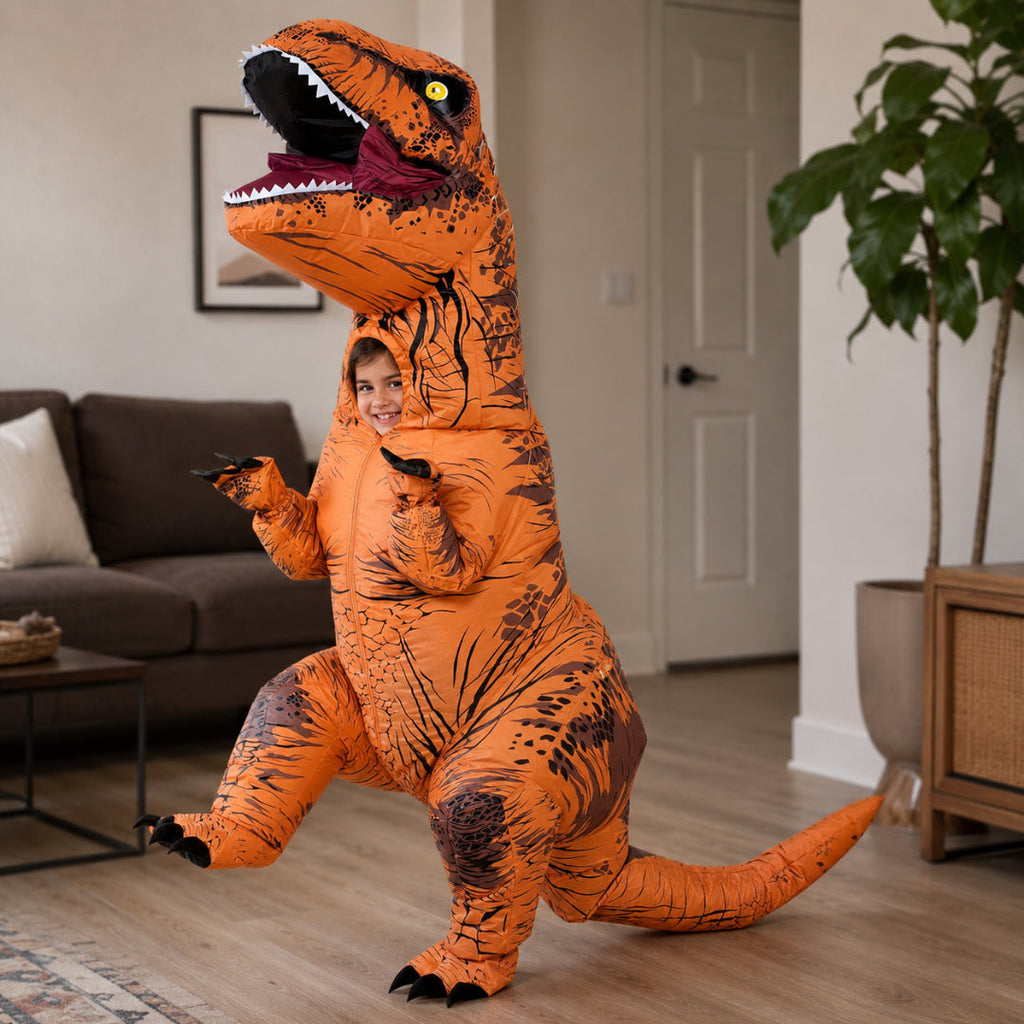Kids Costume Dinosaur Inflatable Jumpsuit Party Outfit