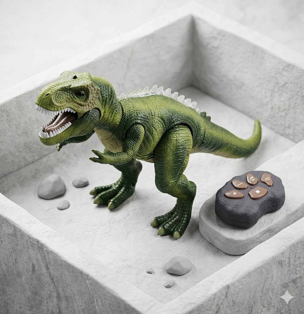 Dinosaur Toy Remote Control Walking Light Up Kids Gift