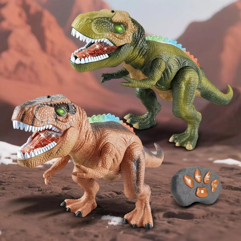 Dinosaur Toy Remote Control Walking Light Up Kids Gift