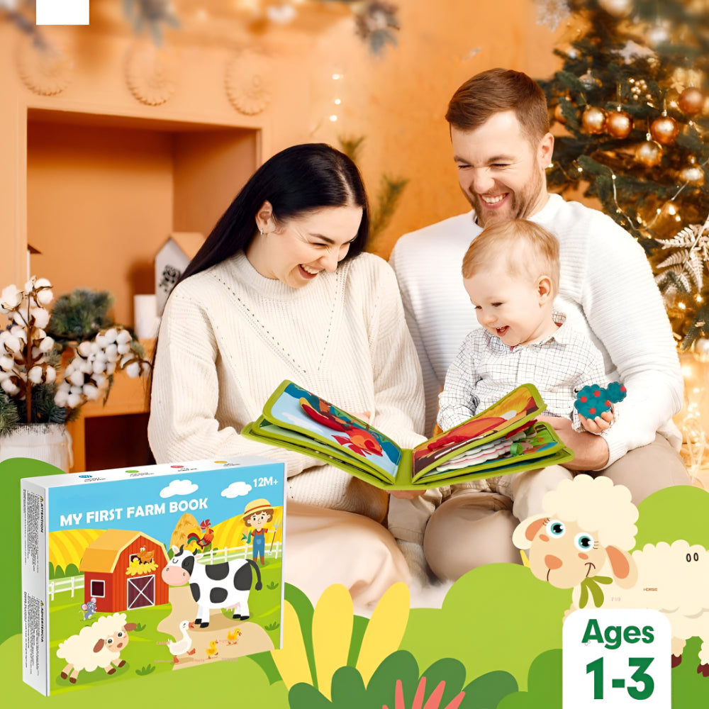 Baby Book Interactive Farm Busy Book Toddler Learning Toy