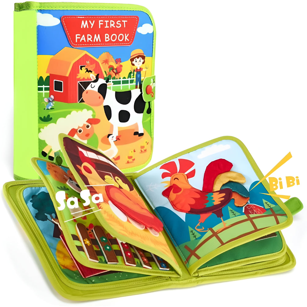Baby Book Interactive Farm Busy Book Toddler Learning Toy