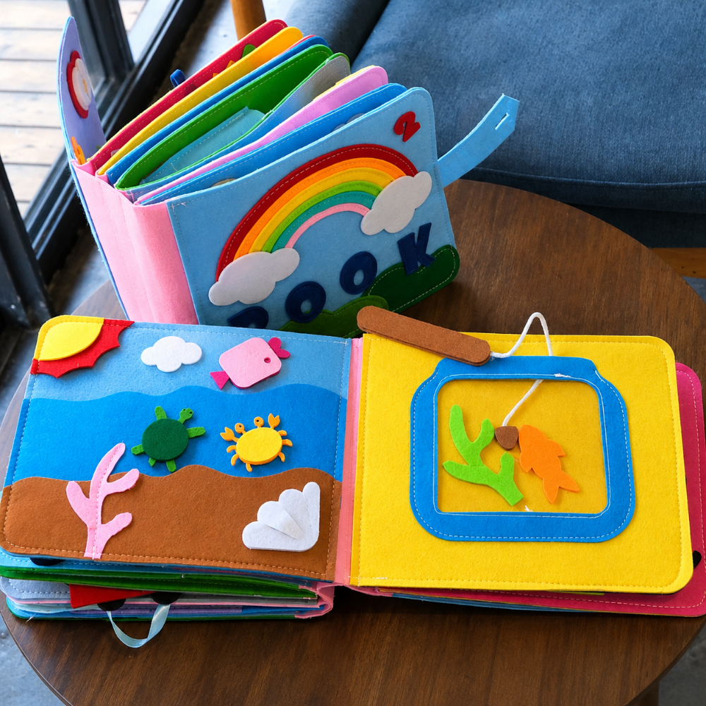 Busy Book Felt Activity Book Kids Quiet Learning Toy