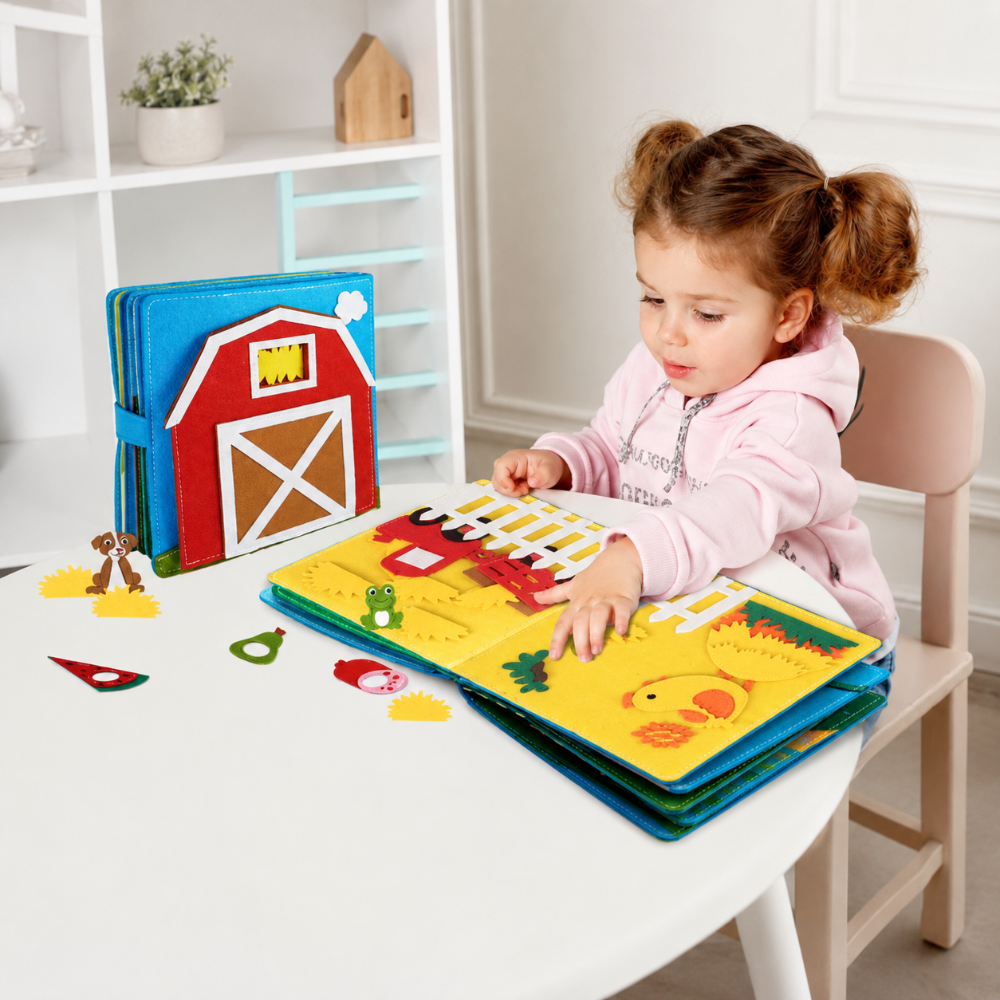 Busy Book Felt Activity Book Kids Learning Toy