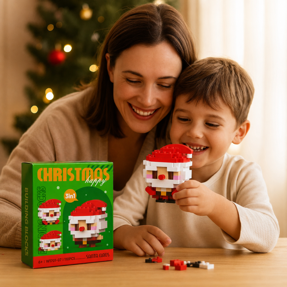 Building Blocks Kids Christmas Figure Toy Set