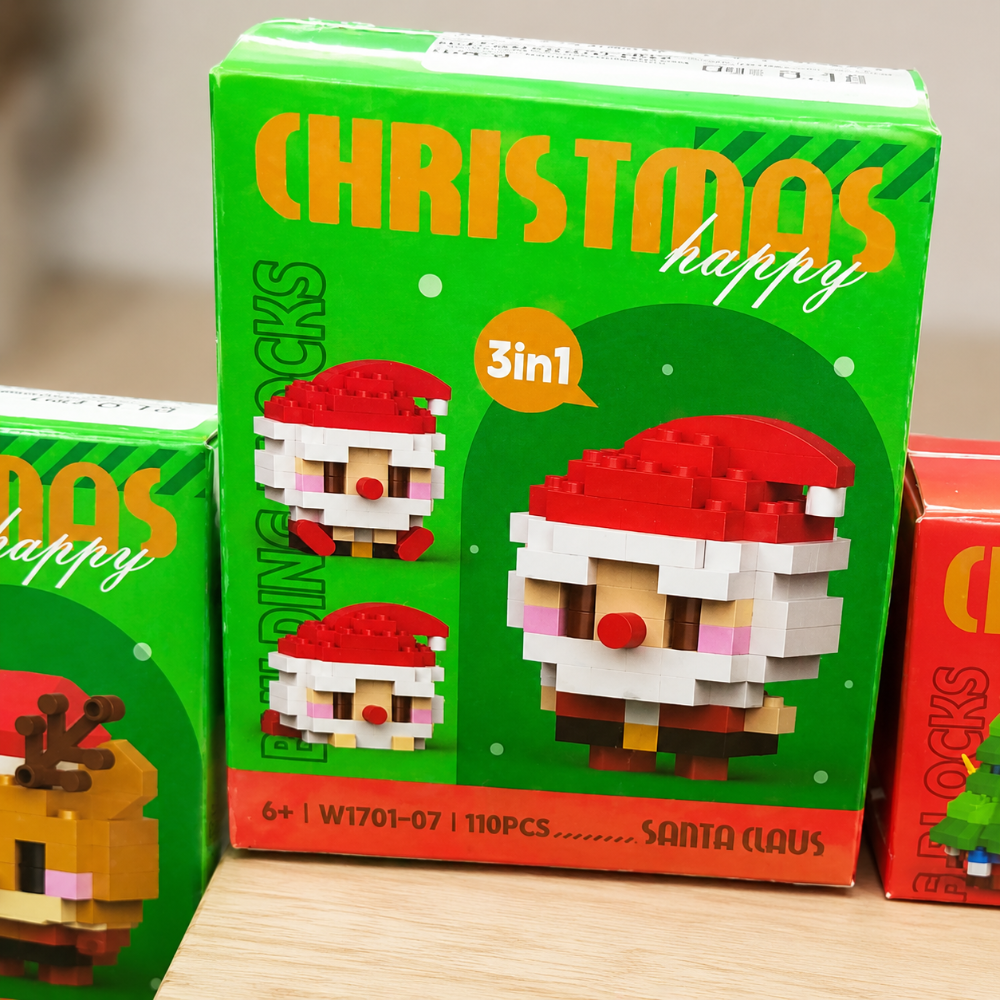 Building Blocks Kids Christmas Figure Toy Set