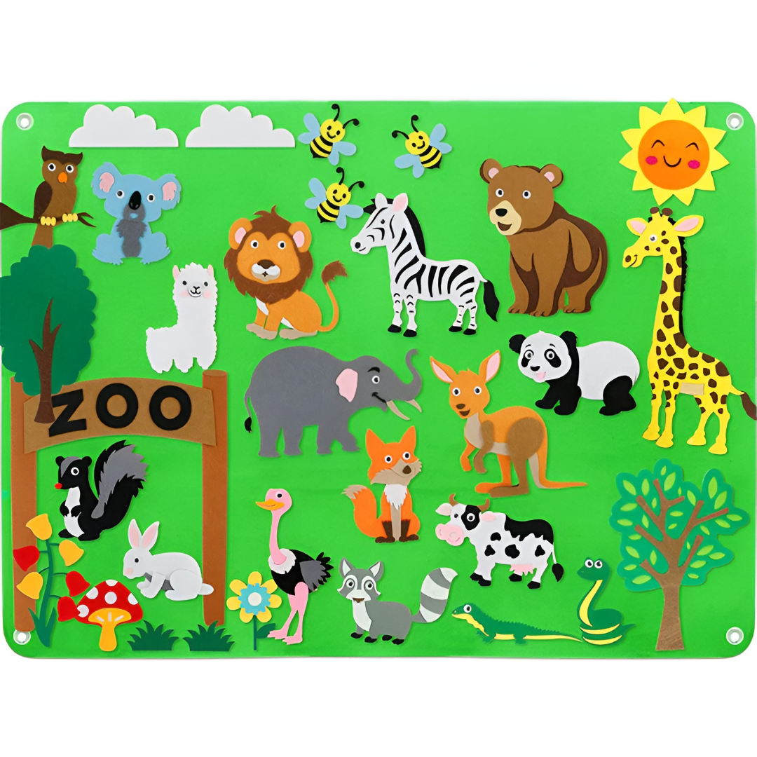 Felt Board Kids Storytelling Animal Learning Toy