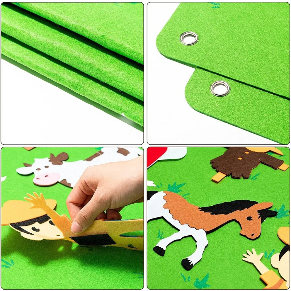 Felt Board Kids Storytelling Animal Learning Toy