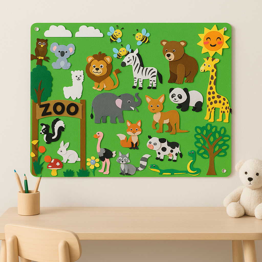 Felt Board Kids Storytelling Animal Learning Toy