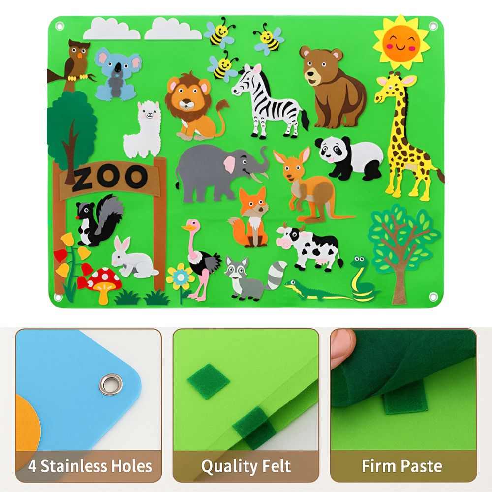 Felt Board Kids Storytelling Animal Learning Toy