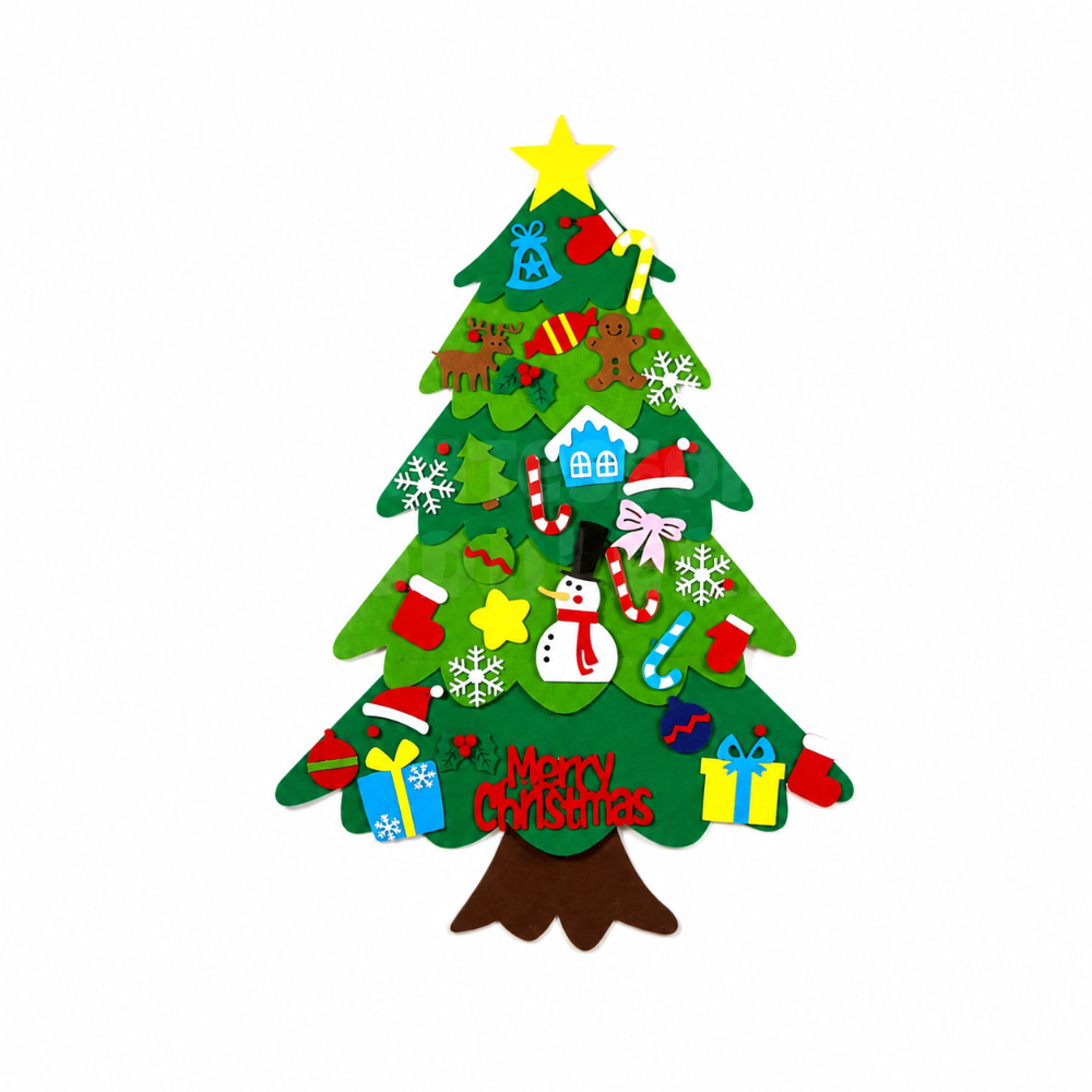 Christmas Tree Felt Wall Hanging Kids Activity Set