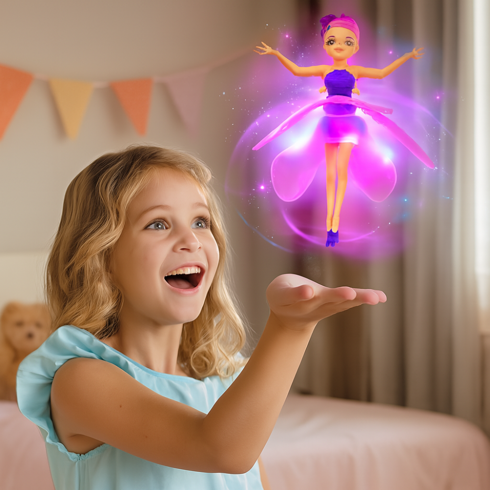 Flying Toy Fairy Princess LED Hand Sensor Doll