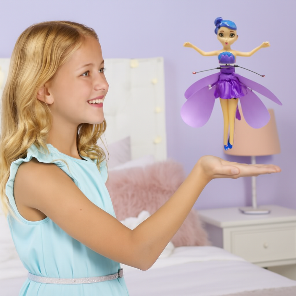 Flying Toy Fairy Princess LED Hand Sensor Doll