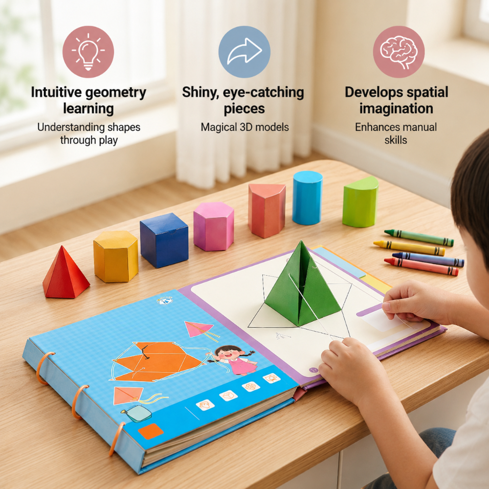 Activity Book Kids Geometry Shape Learning Workbook