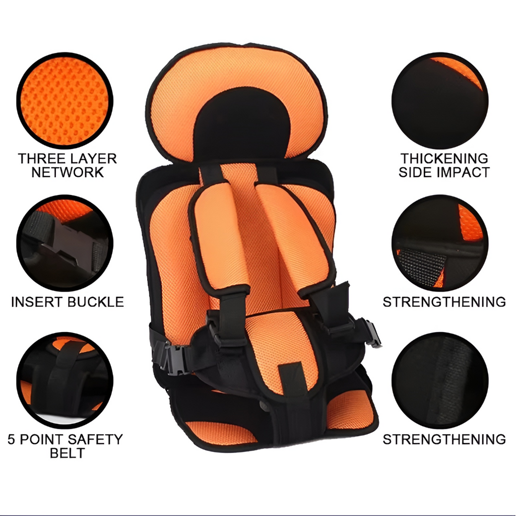 Car Seat Portable Foldable Child Travel Harness Seat