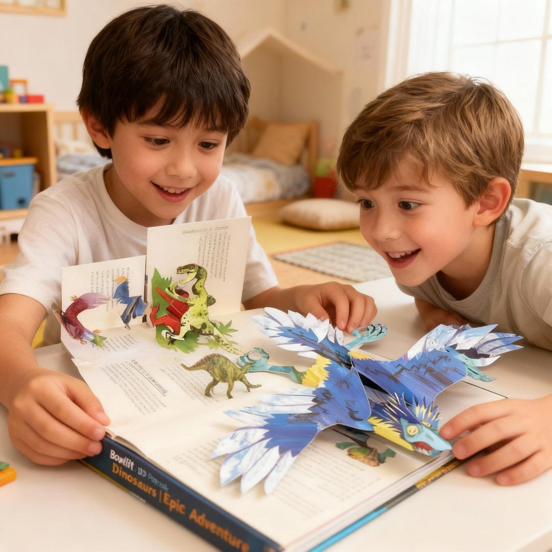 Pop Up Book Dinosaur 3D Interactive Storybook Kids