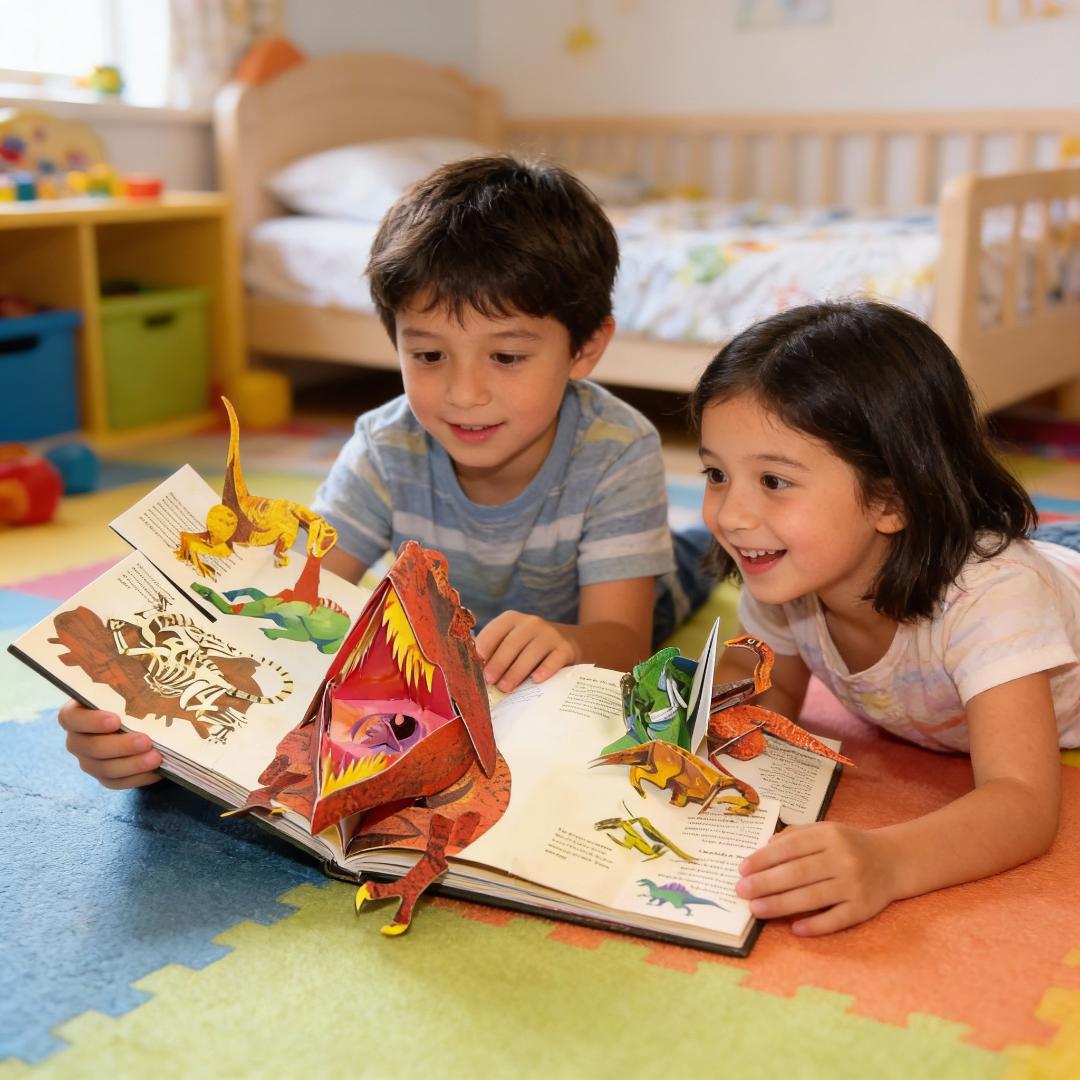Pop Up Book Dinosaur 3D Interactive Storybook Kids