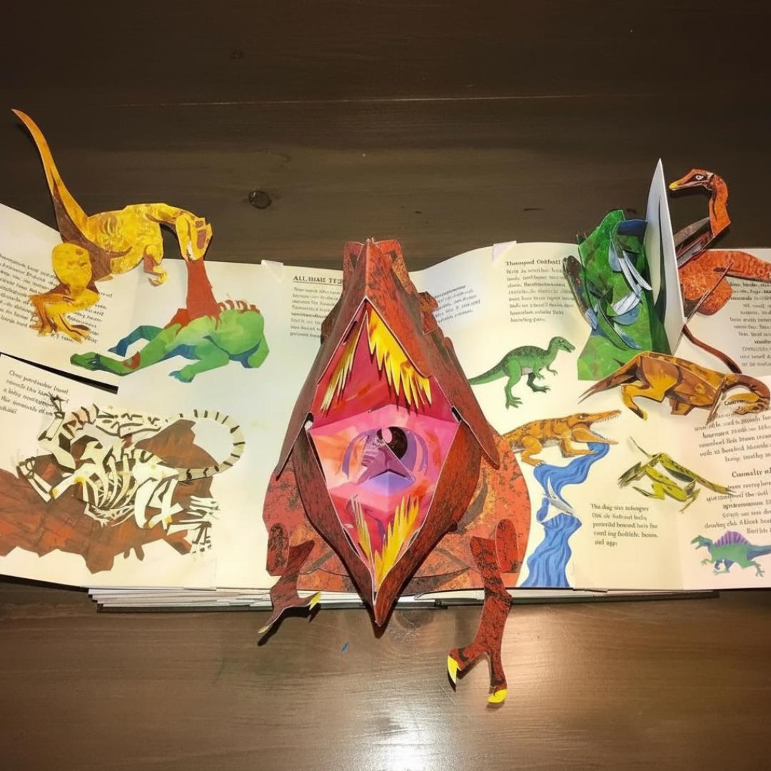 Pop Up Book Dinosaur 3D Interactive Storybook Kids