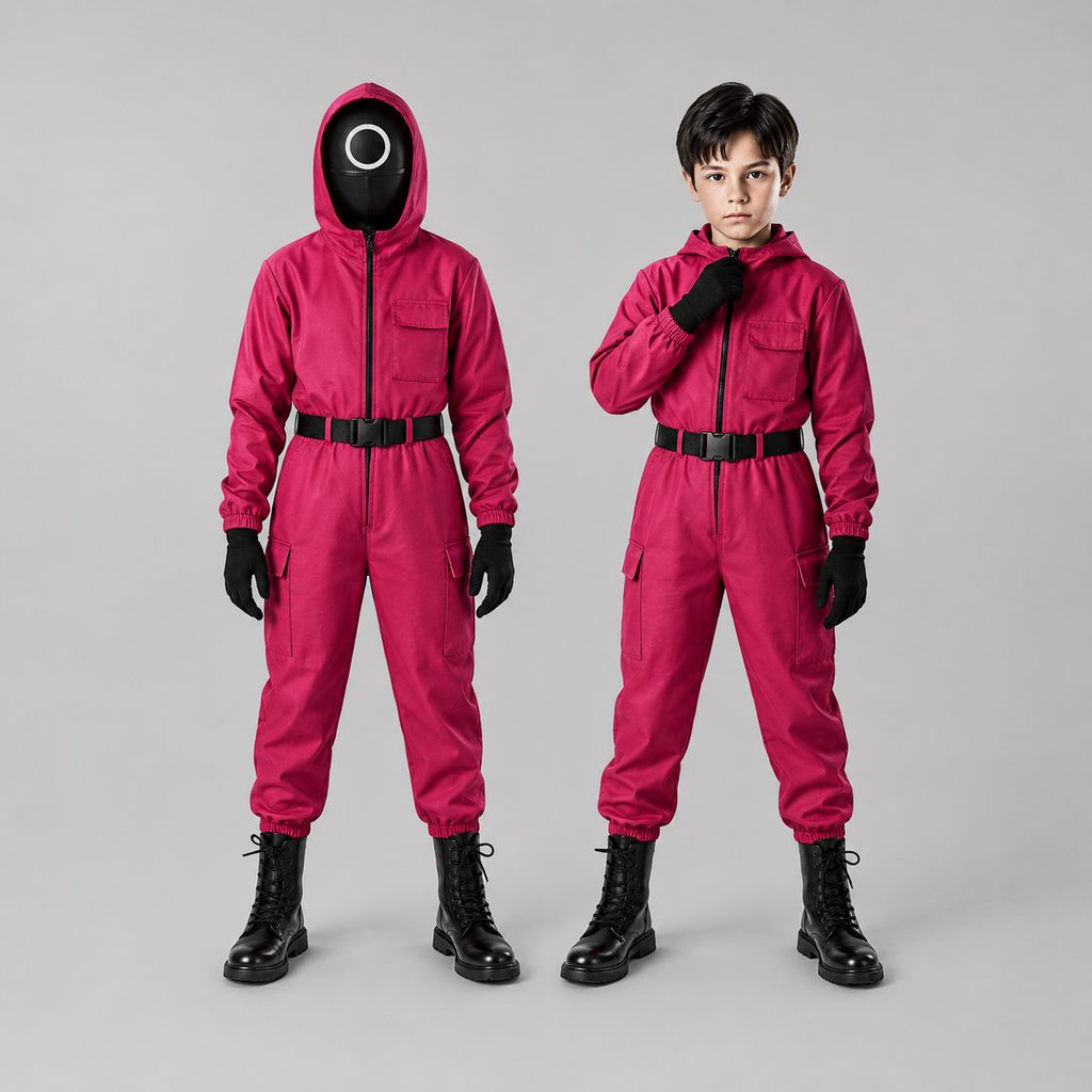 Kids Costume Hooded Guard Dress Up Set