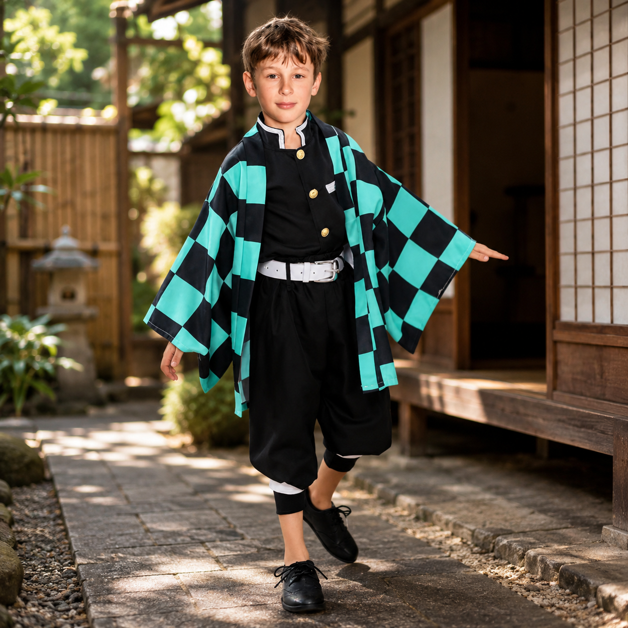 Kids Costume Kimono Outfit Dress Up Party Performance Set