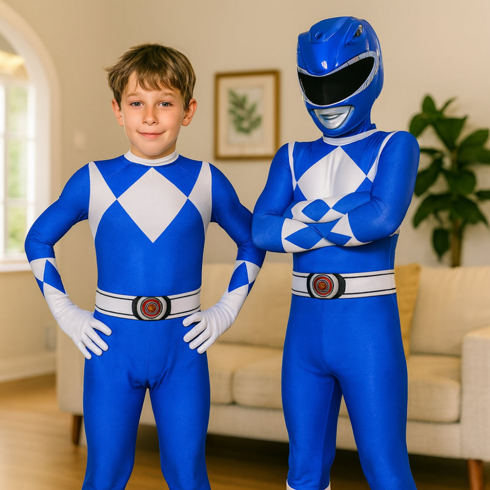 Kids Costume Superhero Jumpsuit Mask Party Outfit