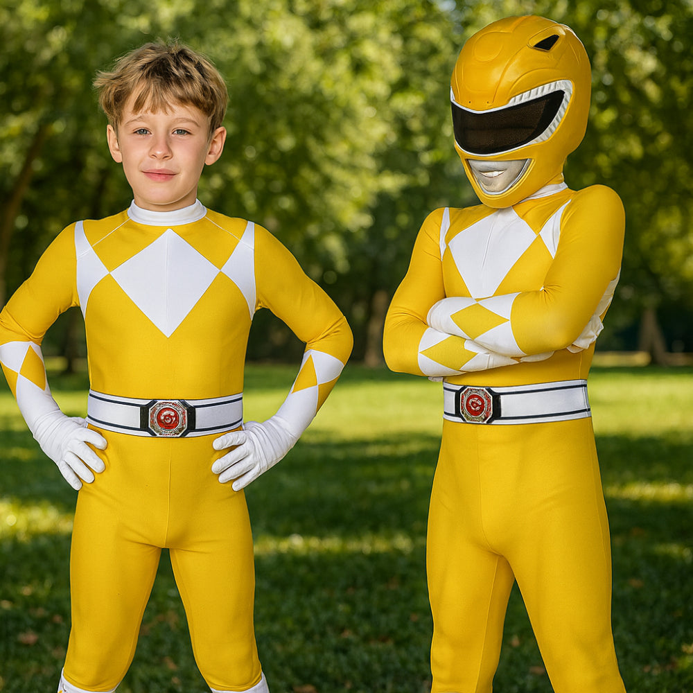 Kids Costume Superhero Jumpsuit Mask Party Outfit
