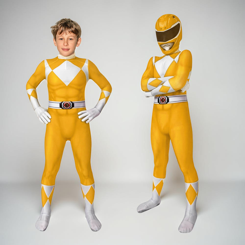Kids Costume Superhero Jumpsuit Mask Party Outfit